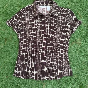 90s giraffe button down